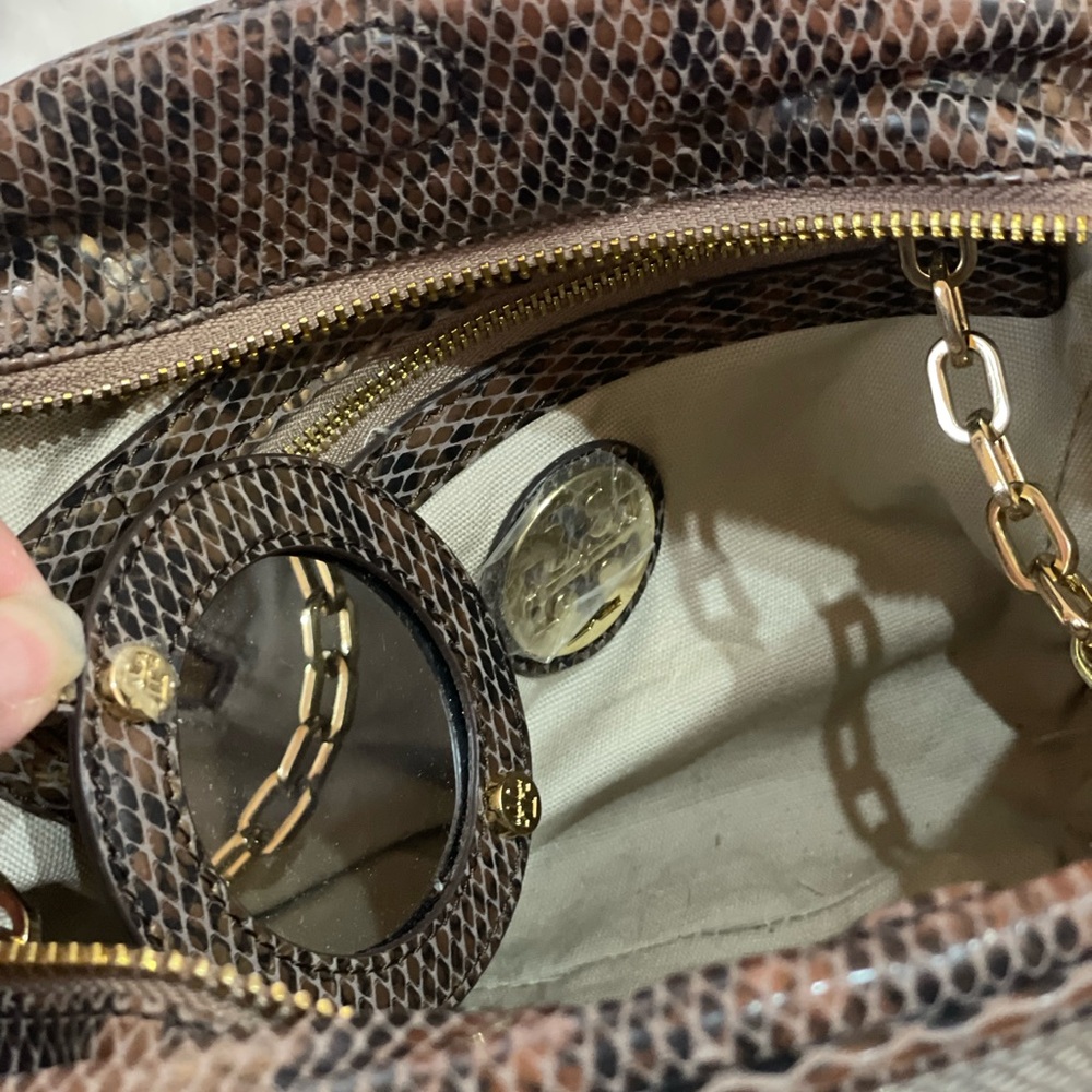 Tory Burch Python Print Convertible Purse - image 5